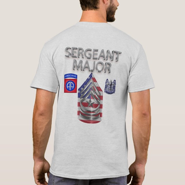 82nd Airborne Division Sergeant Major T-Shirt (Back)