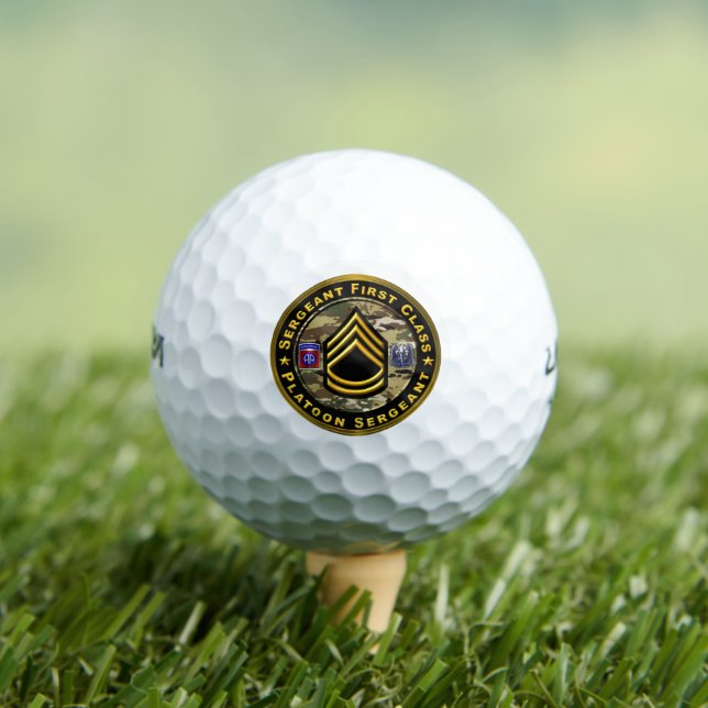 82nd Airborne Division SFC Sergeant First Class Golf Balls (Insitu Tee)