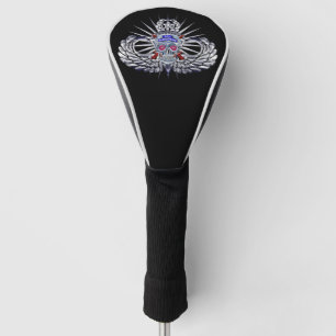 82nd Airborne Division “Spiked Skull” Jump Wings Golf Head Cover