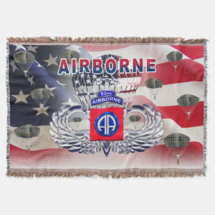 82nd Airborne Division  Throw Blanket