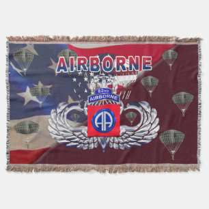 82nd Airborne Division  Throw Blanket