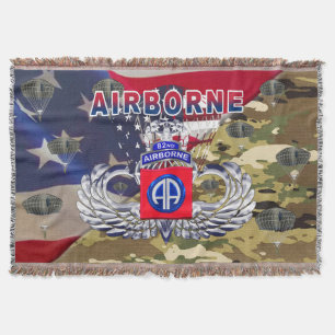 82nd Airborne Division  Throw Blanket