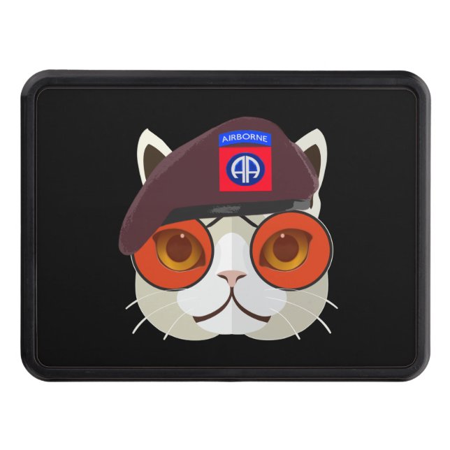 82nd Airborne Division “Too Cool Cat” Hitch Cover (Front)