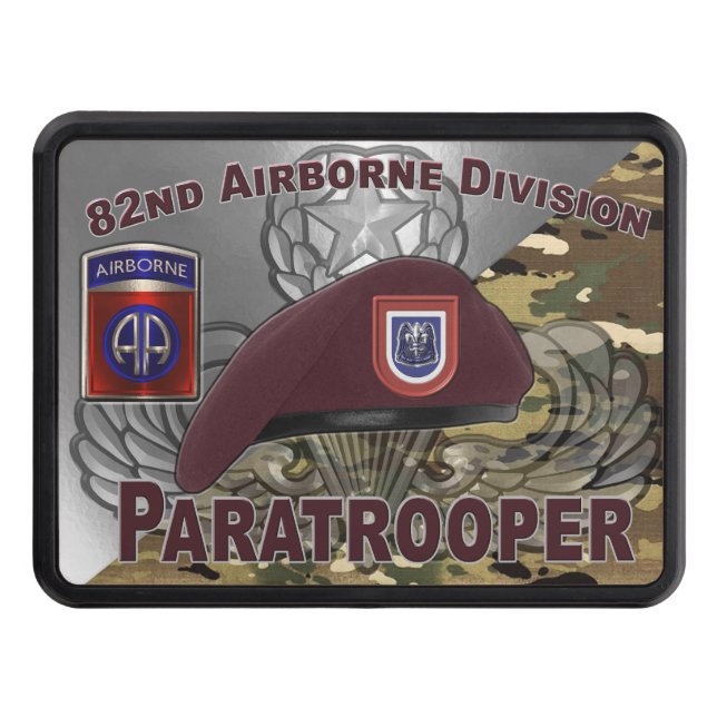 82nd Airborne Division  Trailer Hitch Cover (Front)