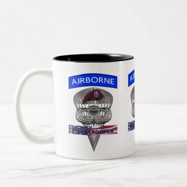 82nd Airborne Division Two-Tone Coffee Mug (Left)