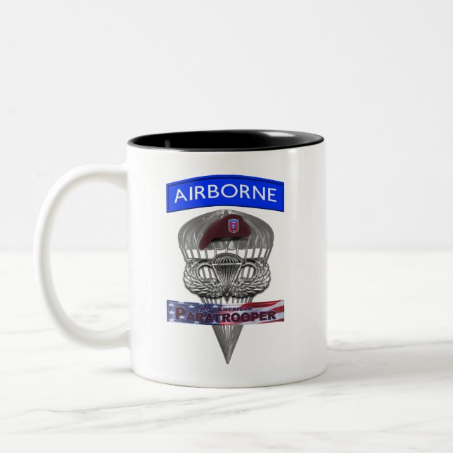82nd Airborne Division  Two-Tone Coffee Mug (Left)