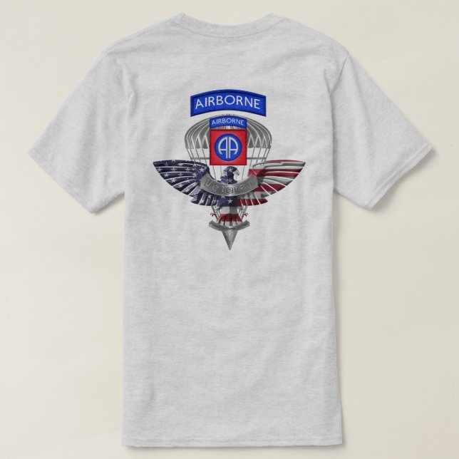 82nd Airborne Division Veteran T-Shirt (Design Back)
