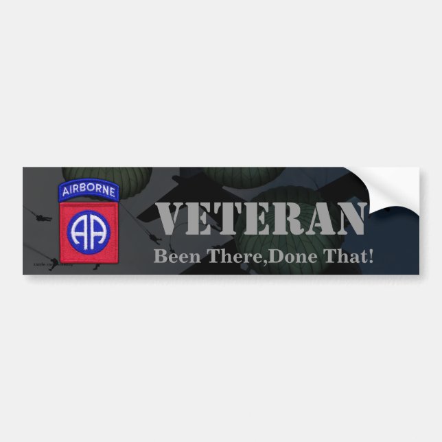 82nd airborne division veterans bumper sticker (Front)