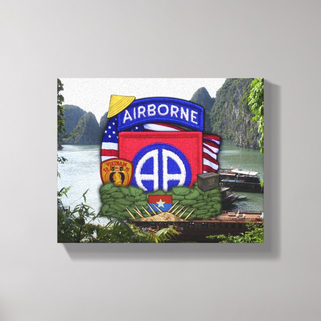 82nd airborne division vietnam war veterans vets canvas print (Front)