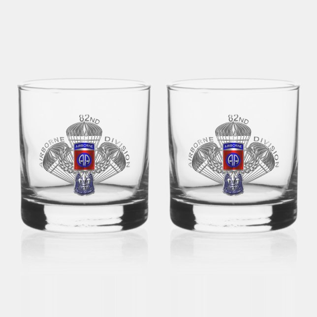 82nd Airborne Division Whiskey Glass (Front)