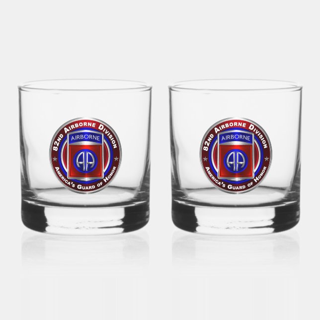 82nd Airborne Division Whiskey Glass (Front)