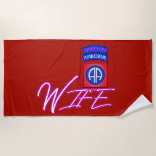 82nd Airborne Division Wife Beach Towel