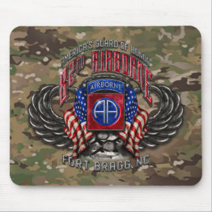 82nd Airborne Fort Bragg Camo Mousepad