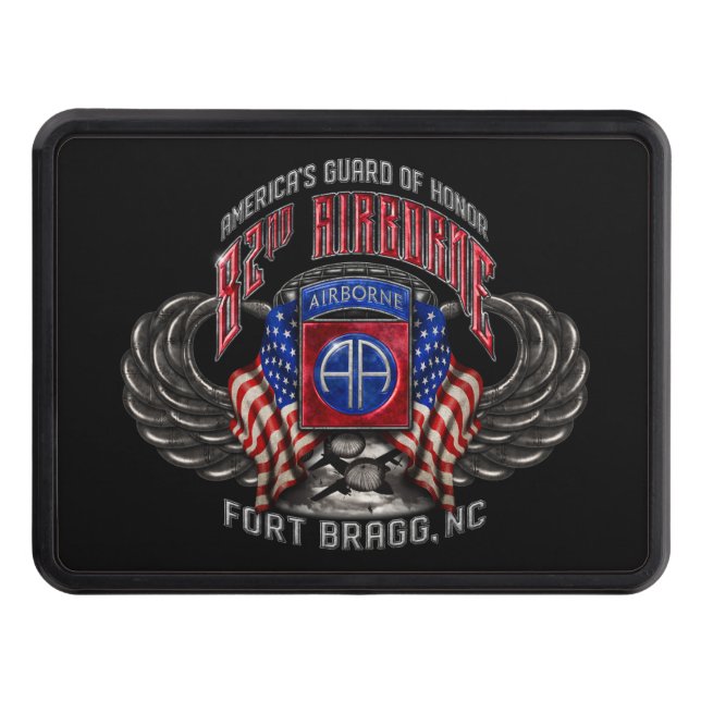 82nd Airborne Fort Bragg Hitch Cover (Front)