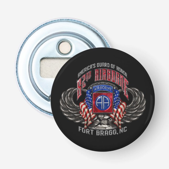 82nd Airborne Fort Bragg Magnetic Bottle Opener (Front)
