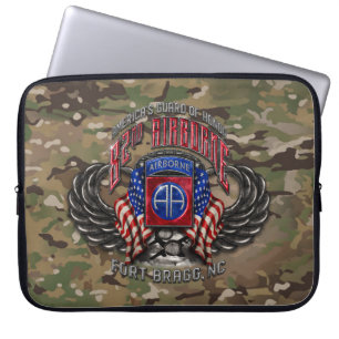 82nd Airborne Ft. Bragg Camo 15" Laptop Sleeve