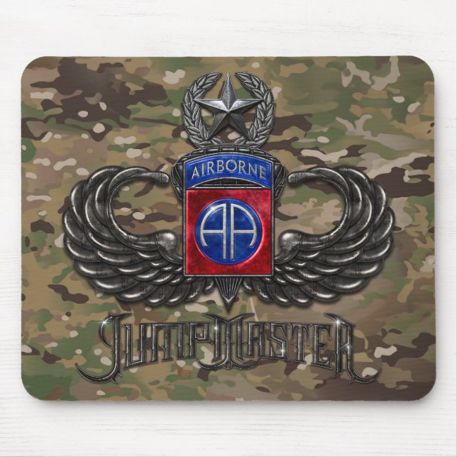 82nd Airborne Jumpmaster Camo Mousepad (Front)