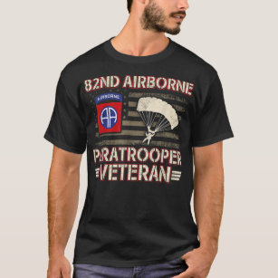 82nd Airborne Paratrooper Veteran Flag Tshirt, Vet T-Shirt