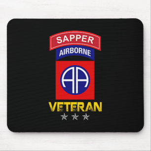 82nd Airborne Shirt - 82nd Airborne Sapper Veteran Mouse Pad