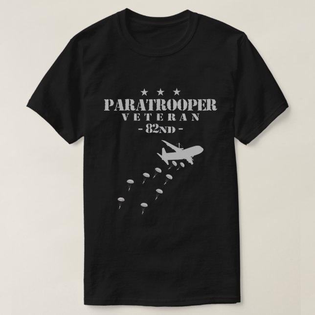 82nd Airborne Veteran Paratrooper T-Shirt (Design Front)