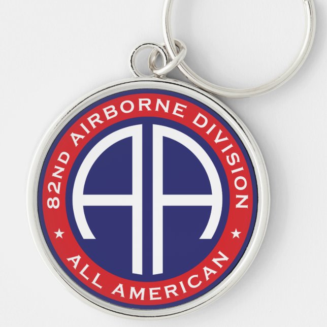 82nd All American Airborne Casual Patch Keychain (Front)