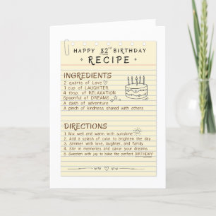 82nd Birthday Card for Mom or Grandma