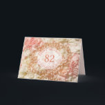 82nd Birthday card for sister, pearls and petals<br><div class="desc">82nd birthday greetings for sister with pearls and petals. A beautiful way to wish your sister a happy birthday. Pink pearls lie an a bed of pink and white petals. A very feminine card for a woman. Celebrate a sister's birthday with petals and pearls. A really elegant card to give...</div>
