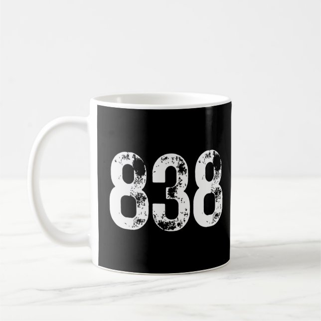 838 Area Code Albany NY Mobile Telephone Area Code Coffee Mug (Left)