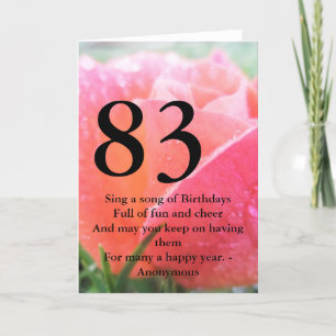 83rd Birthday Card