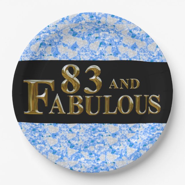 83rd Birthday  Paper Plate (Front)