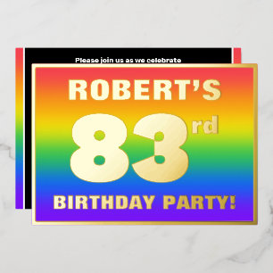 83rd Birthday Party: Fun, Colourful Rainbow Patter