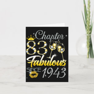 83rd birthday queen chapter 83 fabulous since 1943 card