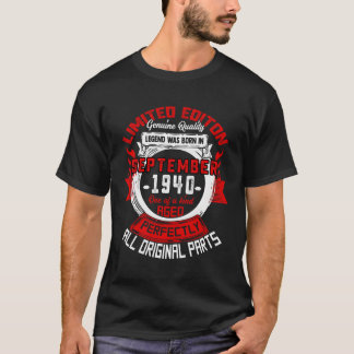 83Rd Legends Born In September 1940 83 Years O T-Shirt