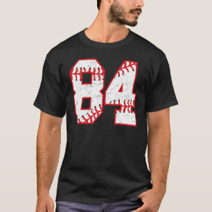84 Birthday Baseball Theme Bday Party Celebration T-Shirt