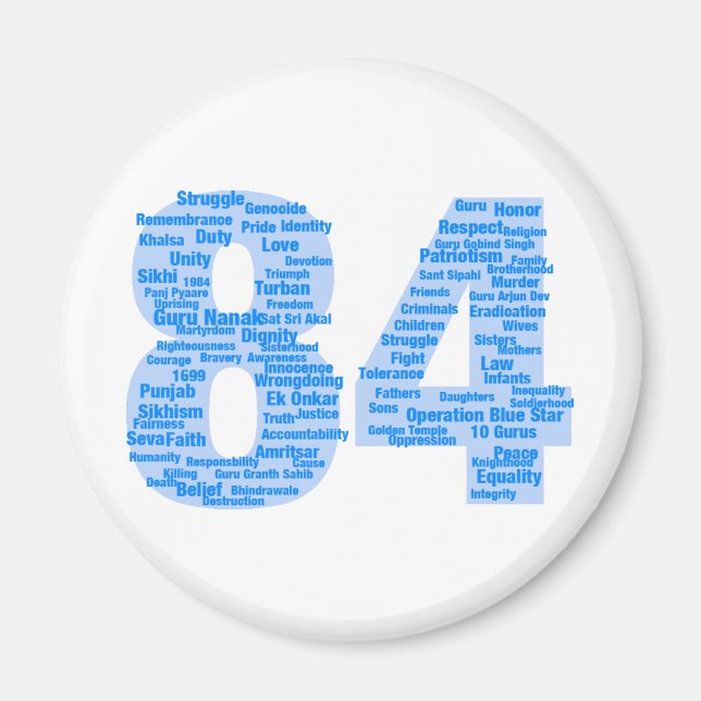 84 Reasons Never To Forget Magnet (Front)