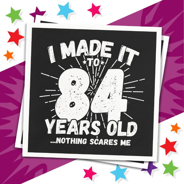 84 Year Old Sarcastic Meme Funny 84th Birthday Napkin (Creator Uploaded)