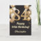 84th Birthday Black and Gold Balloons Confetti