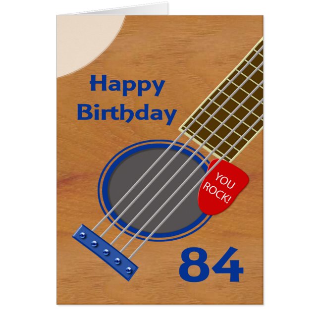84th Birthday Guitar Player Birthday (Front)