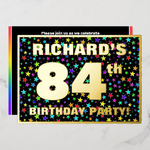 84th Birthday Party — Fun, Colourful Stars Pattern