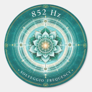 852 Hz Solfeggio Frequency Sticker 