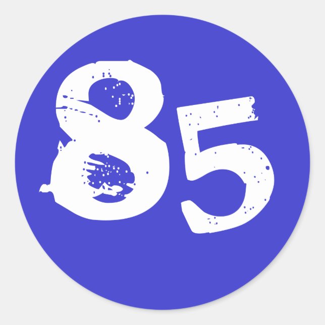85/stick classic round sticker (Front)