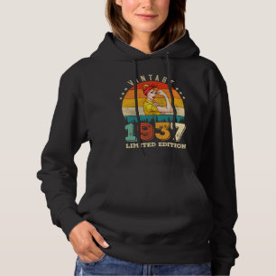 85 Year Old Bday 1937 Vintage 85th Birthday Women Hoodie