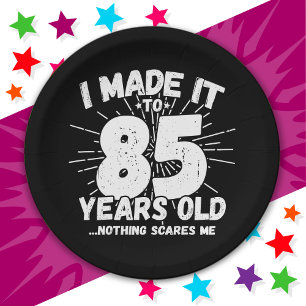 85 Year Old Sarcastic Meme Funny 85th Birthday Paper Plate