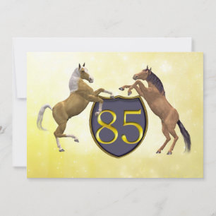 85 years old birthday party rearing horses invitation