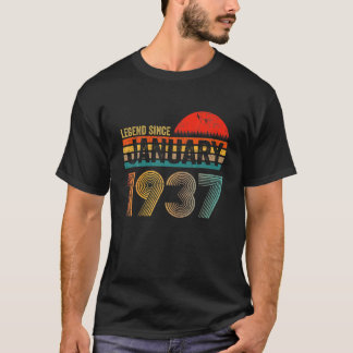 85 Years Old Retro Birthday Gift Legend Since Janu T-Shirt
