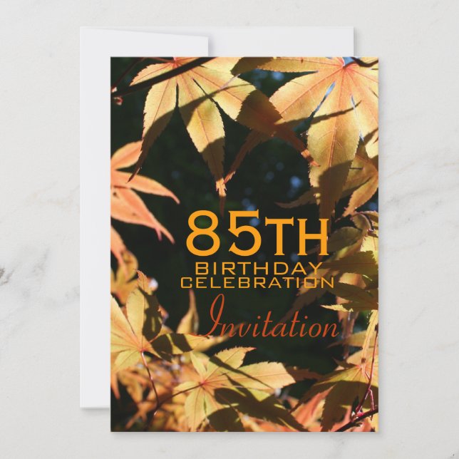 85e anniversaire Invitation personnalisée à l'auto (Devant)