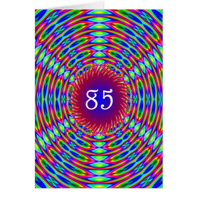 85th Birthday Abstract Trippy Swirls (Front)