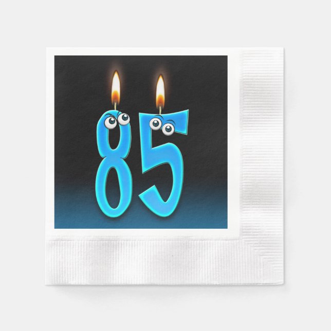 85th birthday candle with eyeballs napkin (Front)