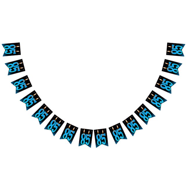 85th birthday candles with eyeballs bunting flags (All)