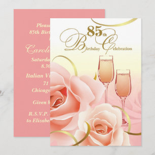 85th Birthday Celebration Custom Invitations
